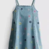 1,5–9 år | broderet denimkjole