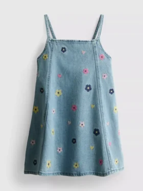 1,5–9 år | broderet denimkjole