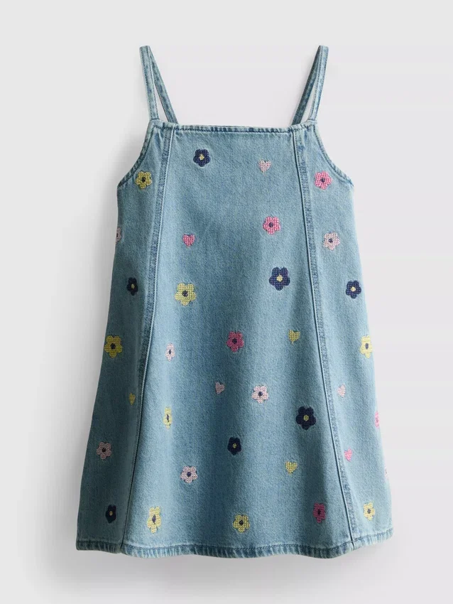 1,5–9 år | broderet denimkjole