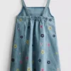 1,5–9 år | broderet denimkjole