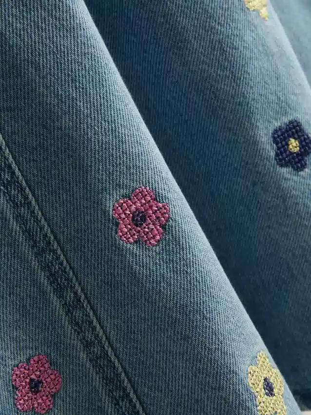 1,5–9 år | broderet denimkjole