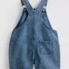 1,5–9 år | denim-overalls med sløjfe