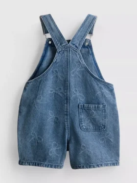 1,5–9 år | denim-overalls med sløjfe