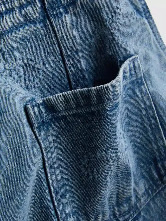 1,5–9 år | denim-overalls med sløjfe
