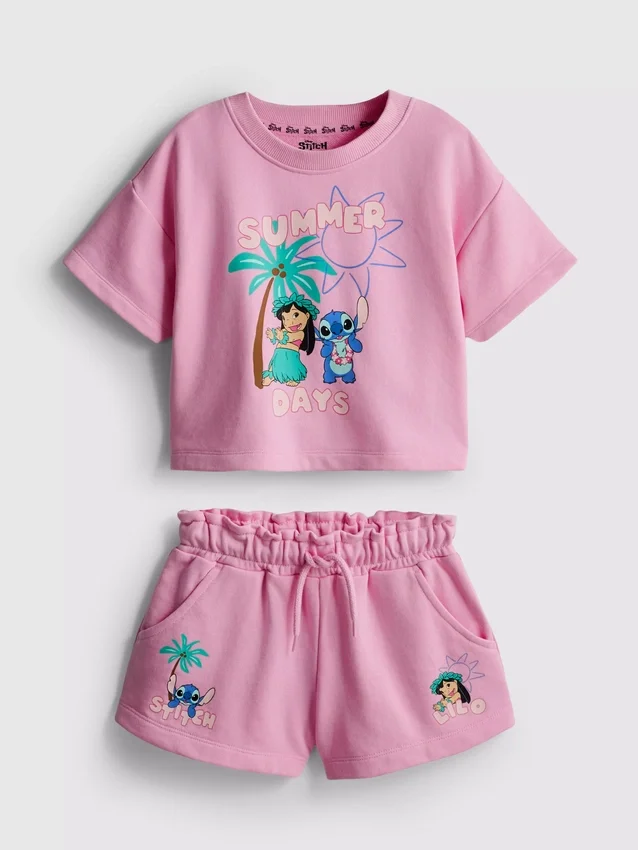 1,5–9 år | Disney's Stitch T-shirt og shorts-sæt