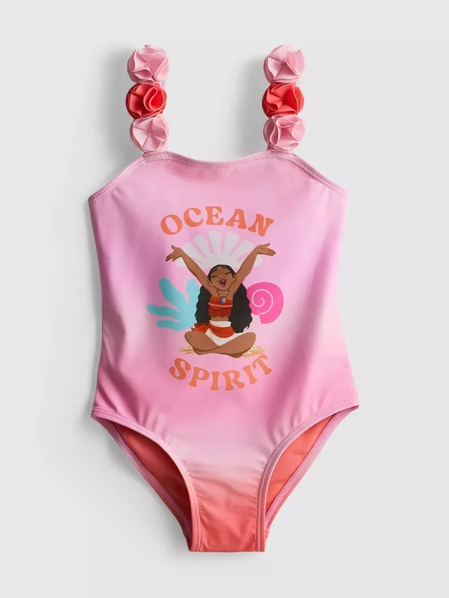 1,5–9 år | Disneys Moana-badedragt med flæser