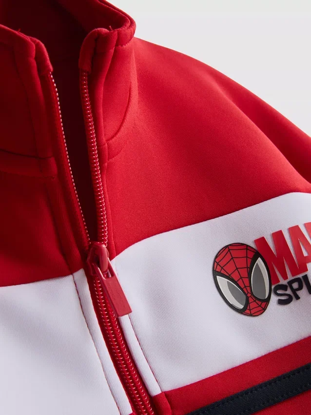 1,5–9 år | Marvel Spider-Man sweatshirt med lynlås og tragtkrave