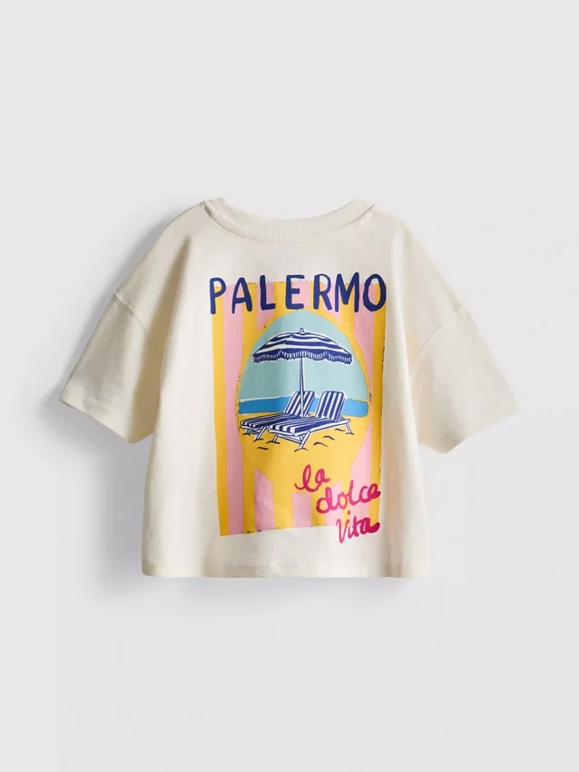 1,5–9 år | Palermo grafisk T-shirt med bred pasform
