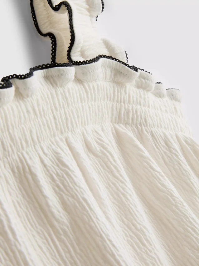 1,5–9 år | Sæt med bluse og shorts i krøllet tekstur