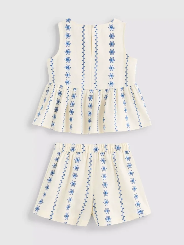 1,5–9 år | sæt med broderet bluse og Shorts