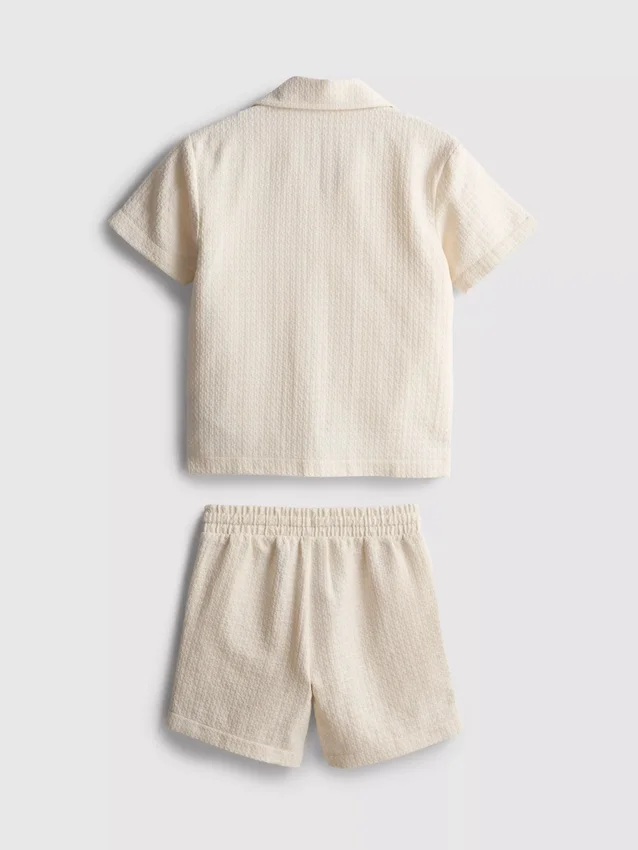 1,5–9 år | sæt med broderet skjorte og shorts