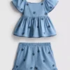 1,5–9 år | sæt med chambray-bluse og Shorts