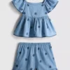 1,5–9 år | sæt med chambray-bluse og Shorts