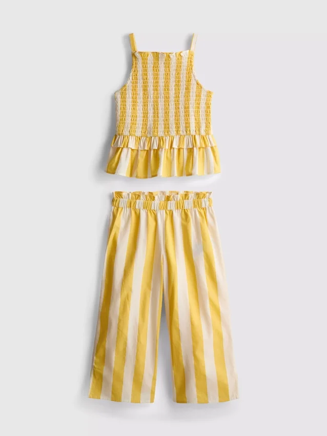 1,5–9 år | Sæt med stribet peplum-bluse og bukser