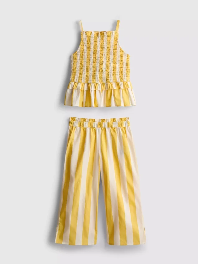 1,5–9 år | Sæt med stribet peplum-bluse og bukser