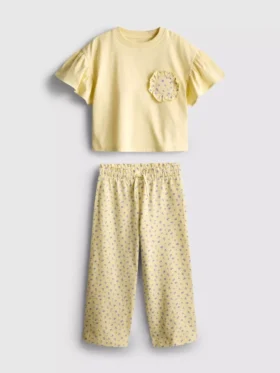 1,5–9 år | sæt med T-shirt med flæser og bukser