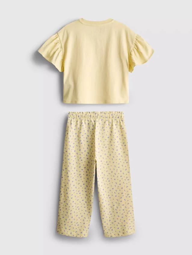1,5–9 år | sæt med T-shirt med flæser og bukser