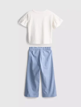 1,5–9 år | sæt med T-shirt med flæser og bukser