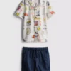 1,5–9 år | sæt med trykt T-shirt og shorts