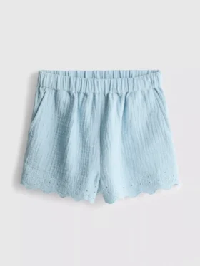 1,5–9 år | Shorts med øjenlås og bølget kant