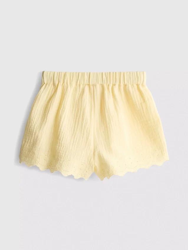 1,5–9 år | Shorts med øjenlås og bølget kant