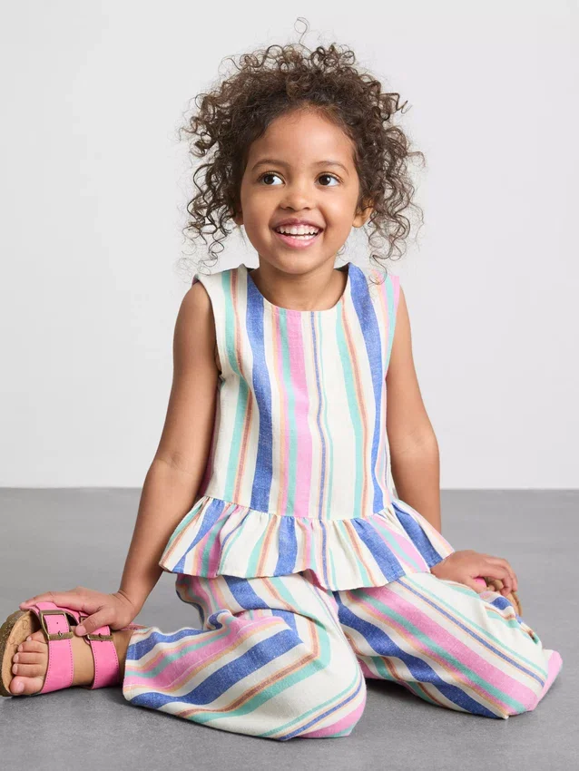 1,5–9 år | stribet peplum-bluse