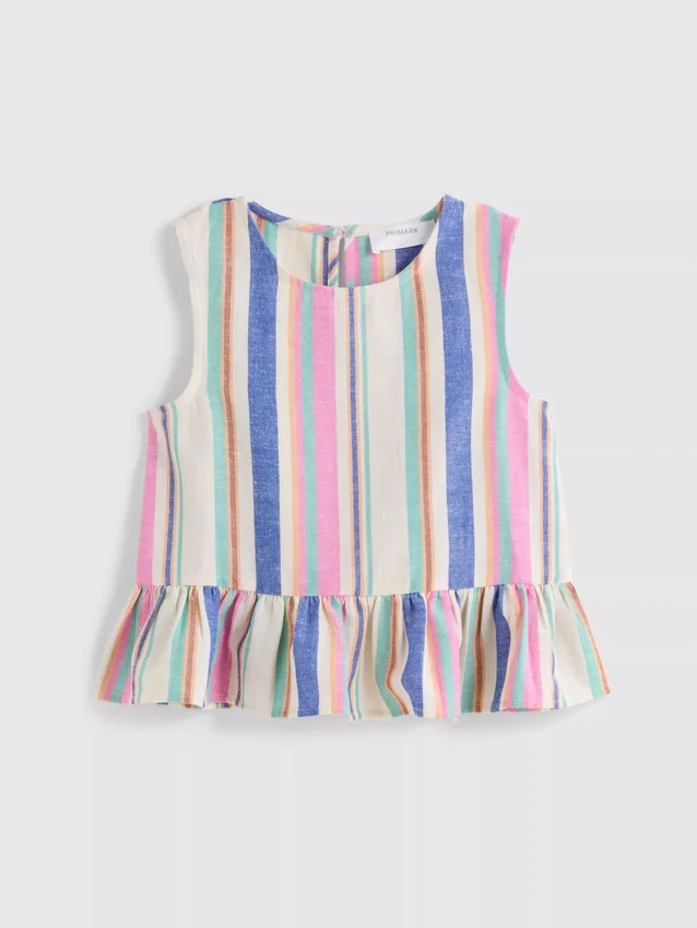 1,5–9 år | stribet peplum-bluse