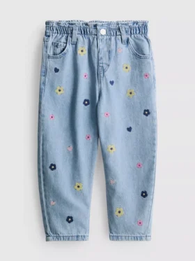 1–9 år | broderede mom-Jeans
