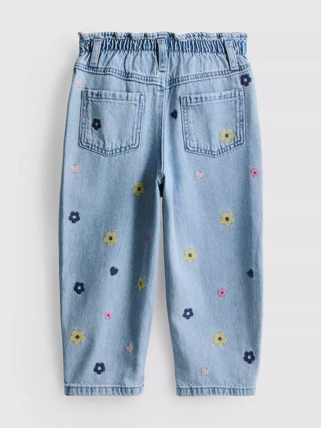 1–9 år | broderede mom-Jeans