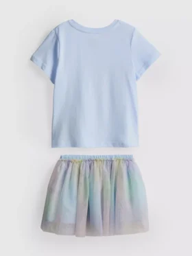 1–9 år | Disney-prinsesser-sæt med T-shirt og tutu-nederdel