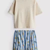 1–9 år | Dolce Vita-sæt med T-shirt med grafisk print og Shorts