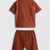 1-9 år | sæt bestående af en struktureret poloshirt og shorts