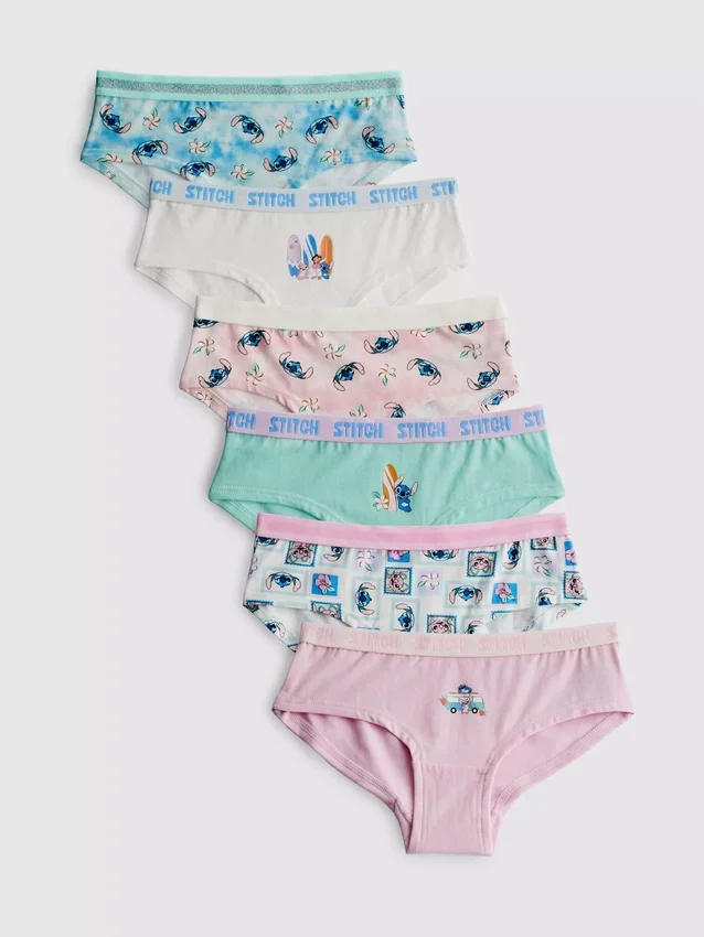 2-15 år | 6-pak Disney's Stitch hipster-underbukser