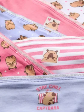 2–15 år | 6-pak hipster-underbukser med capybara-motiv