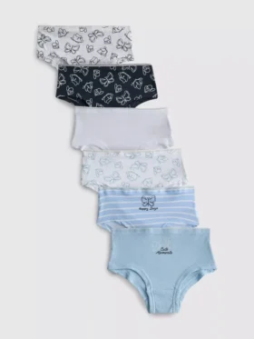 2–15 år | 6-pak hipster-underbukser med sommerfuglemotiv