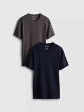 2-pak kortærmet ribbet T-shirt