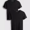 2-pak kortærmet ribbet T-shirt