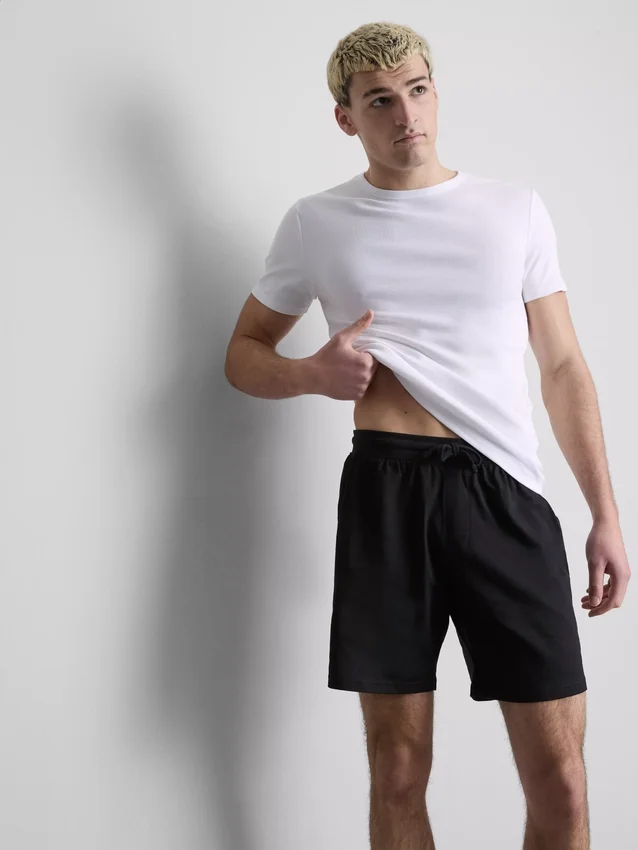 2-pak kortærmet ribbet T-shirt