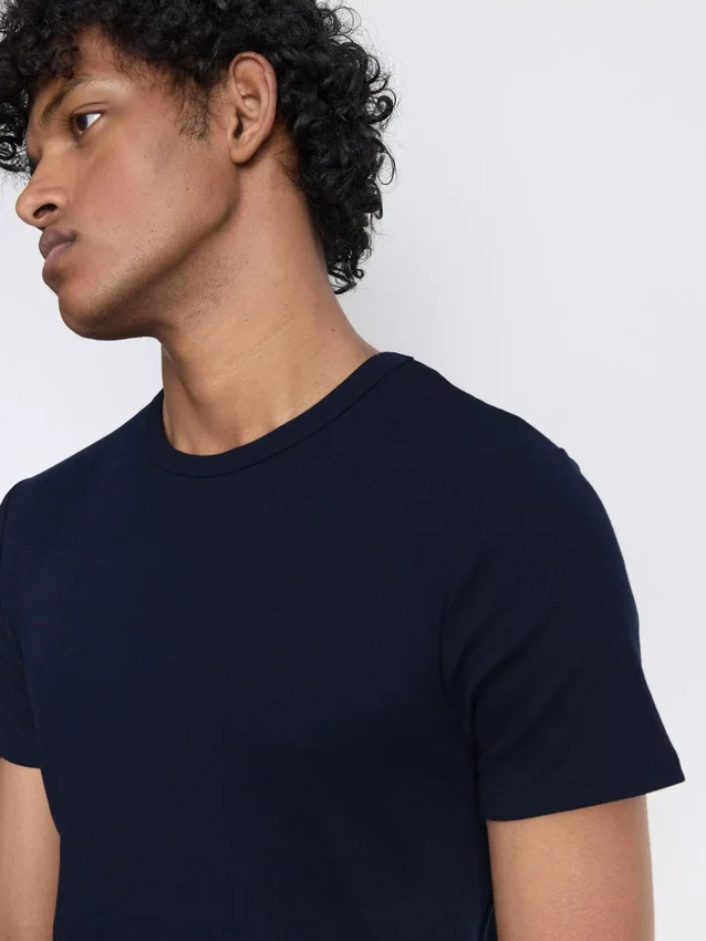 2-pak kortærmet ribbet T-shirt