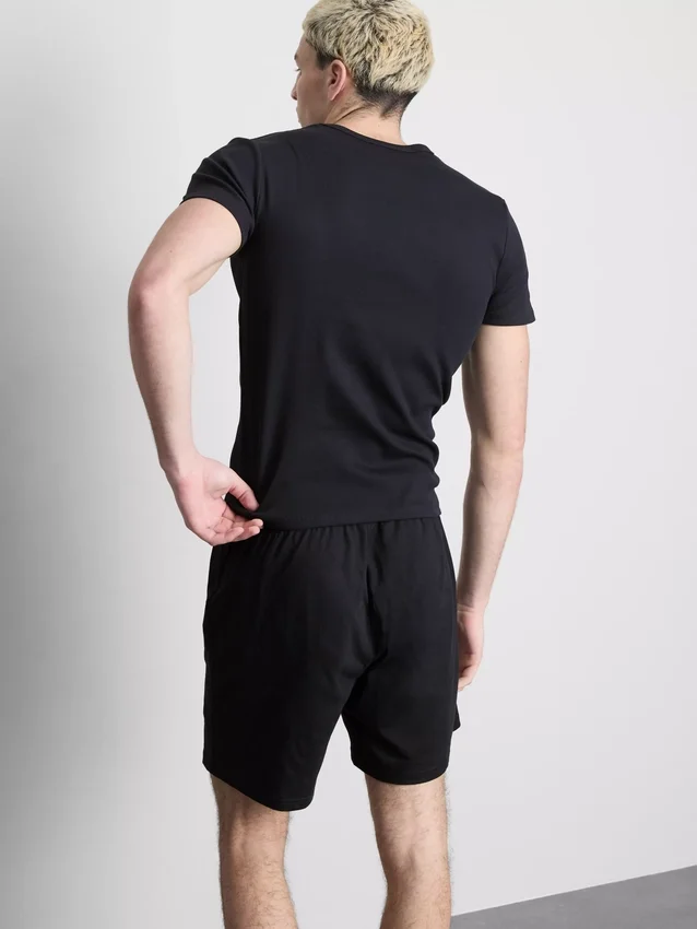 2-pak kortærmet ribbet T-shirt