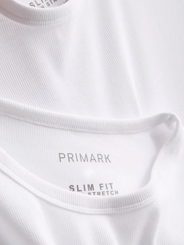 2-pak kortærmet ribbet T-shirt