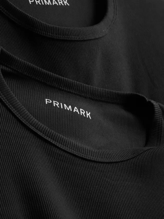 2-pak kortærmet ribbet T-shirt