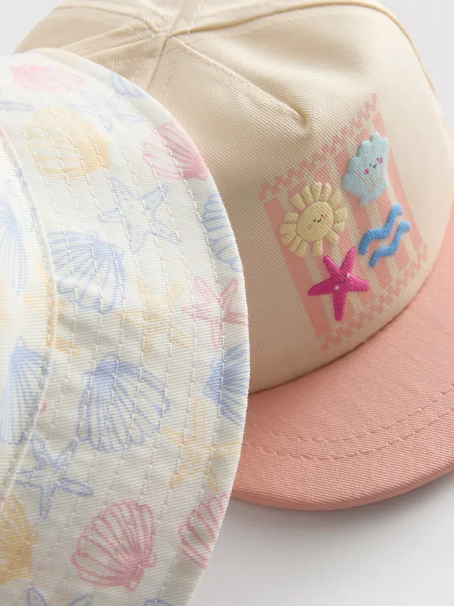 2-pak med babyhuer med strandmotiv