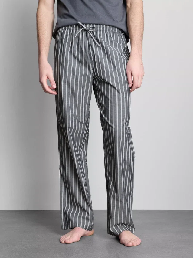 2-pak poplin-pyjamasserbukser