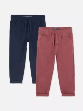 2-pak twill-bukser