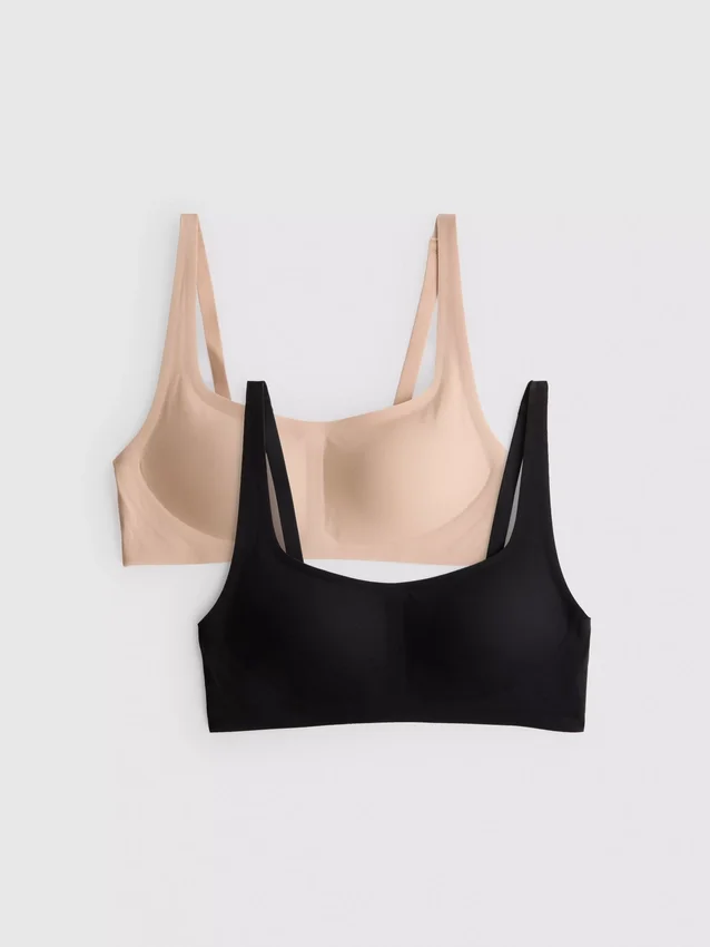 2-pak udglattende Shapewear-crop-top