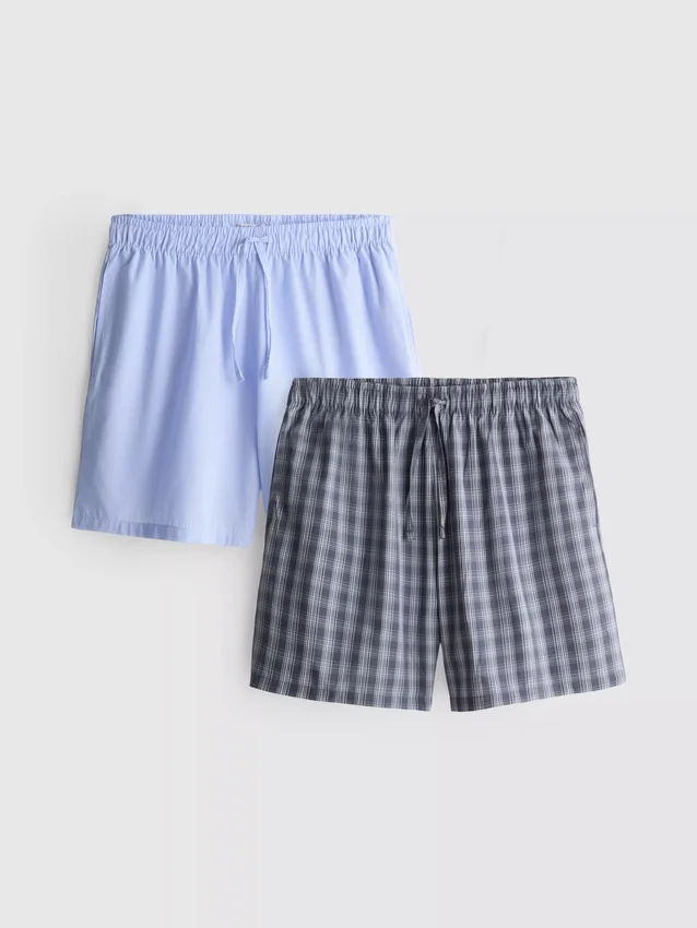 2-pak vævede shorts