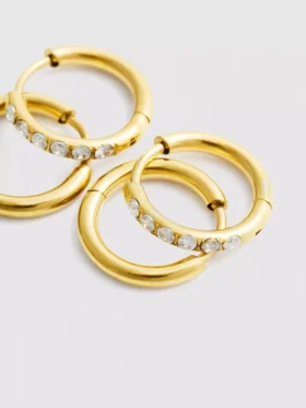 2-pak vandtætte Diamanta-øreringe