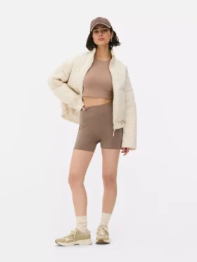2-pak yoga-shorts med høj talje