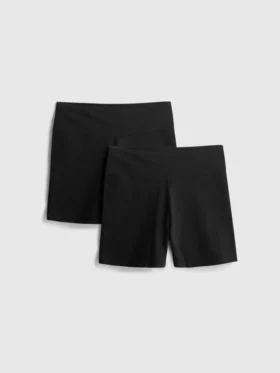 2-pak yoga-shorts med høj talje